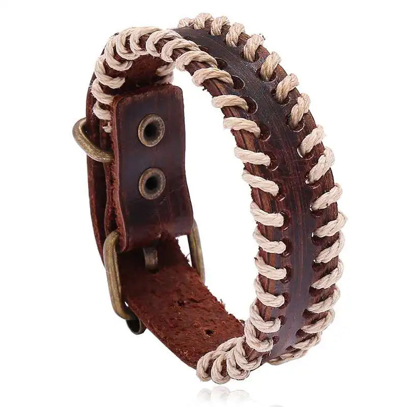 Vintage Leather Braided Bracelets Jewelry