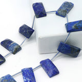Natural Stone Rectangular Cross Hole Pendant 15x30mm