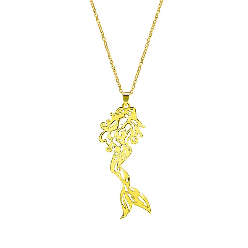 Senior Niche Silver and Mermaid Clavicle Necklace