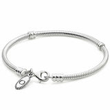 Heart Snake Chain Bracelet in 925 Silver