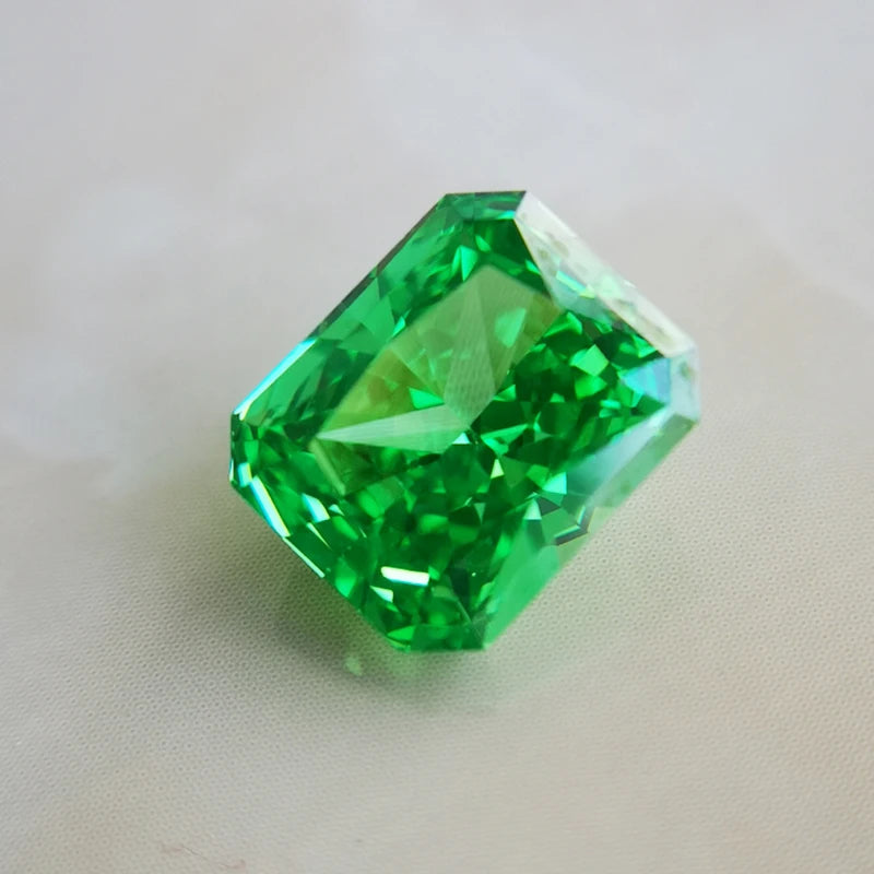 Brilliant Green Radiant Cut Gemstone for Ring Bracelet Jewelry