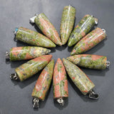 Rose Quartz Crystal Bullet Necklace Pendant 8Pcs