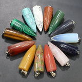 Rose Quartz Crystal Bullet Necklace Pendant 8Pcs