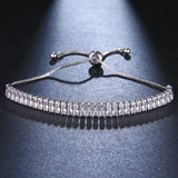 Rectangle Zirconia Bracelet for Women Adjustable Fancy Gift