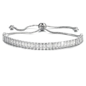 Rectangle Zirconia Bracelet for Women Adjustable Fancy Gift