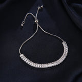 Rectangle Zirconia Bracelet for Women Adjustable Fancy Gift