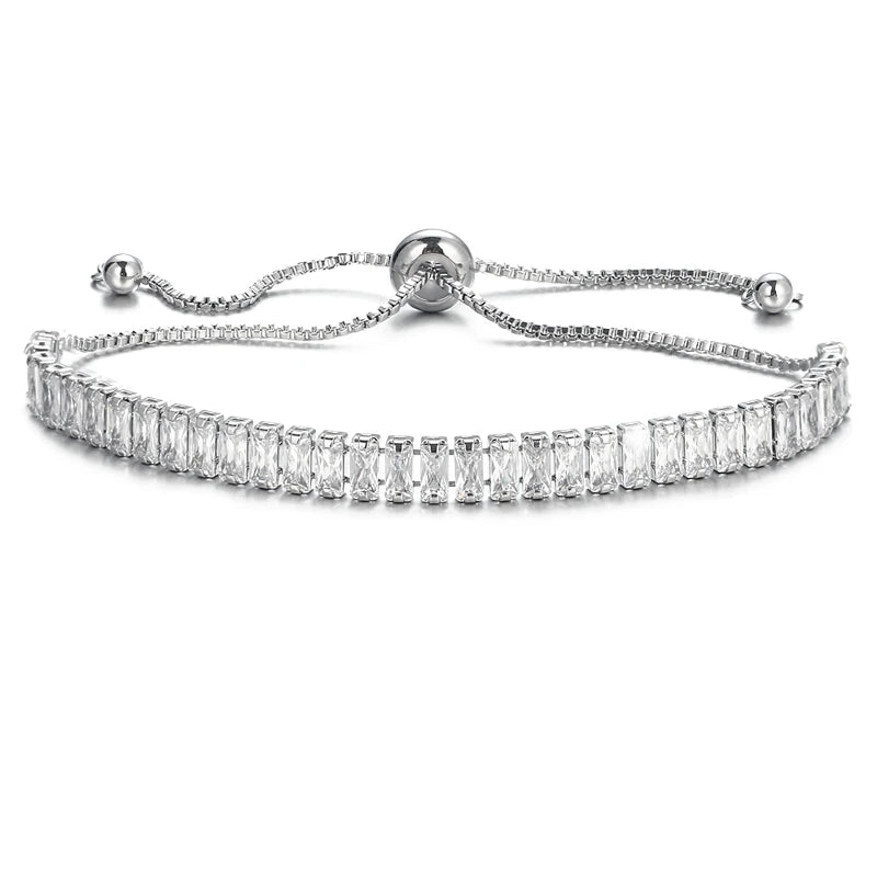 Rectangle Zirconia Bracelet for Women Adjustable Fancy Gift
