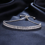Rectangle Zirconia Bracelet for Women Adjustable Fancy Gift