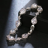 Waterdrop-shape Sparkling Bracelet for Female Charming Decoration