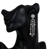 Copper Appearance Long Earring for Wedding Party