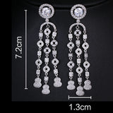 Copper Appearance Long Earring for Wedding Party