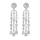 Copper Appearance Long Earring for Wedding Party