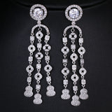 Copper Appearance Long Earring for Wedding Party