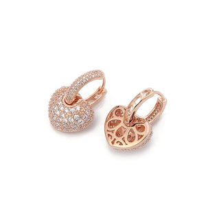 Heart-shaped Cubic Zircon Earrings for Women