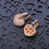 Heart-shaped Cubic Zircon Earrings for Women