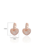 Heart-shaped Cubic Zircon Earrings for Women
