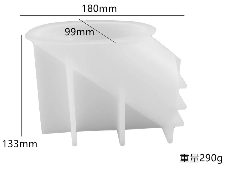 Cylindrical Bookshelf Bookend Mirror Silicone Mold