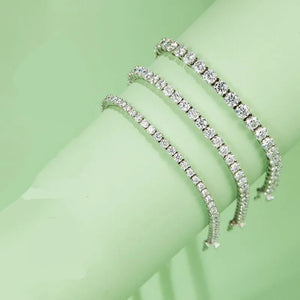 Bezel Set Moissanite Tennis Bracelet Solid 14K 10K 925silver D VVS1 Engagement