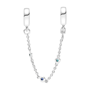 925 Silver Triple Crystal Charm for Bracelets DIY Ocean Sea Theme