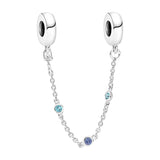 925 Silver Triple Crystal Charm for Bracelets DIY Ocean Sea Theme
