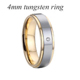 Bicolor Tungsten Carbide Wedding Rings Set for Couples