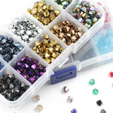 Austrian Crystal Glass Beads 500pcs DIY Kit Set Box