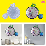 Bicycle Clock Silicone Mold for DIY Wall Hanging Decoration