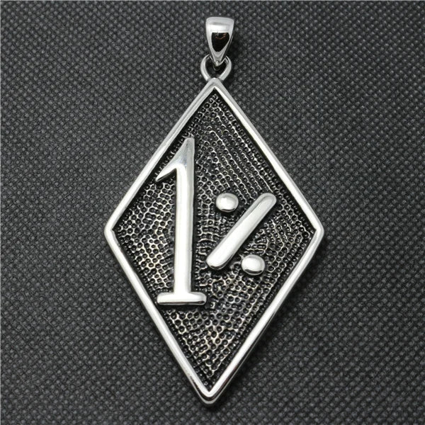 Big 1% Biker Pendant Stainless Steel Jewelry Band Party