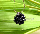 Natural Pearl Handwork Weaving Round Ball Pendant Necklace