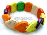 20mm Heart Shape Multicolor Stone Bracelet - BRA263