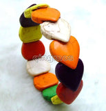 20mm Heart Shape Multicolor Stone Bracelet - BRA263