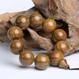 25mm Green Sandalwood Beads Buddhist Amulet Bracelet