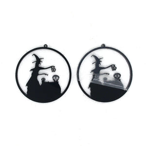 6pcs Skeleton Witch Acrylic Charms Set