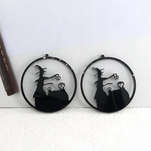 6pcs Skeleton Witch Acrylic Charms Set