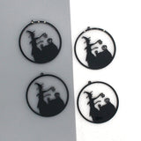6pcs Skeleton Witch Acrylic Charms Set