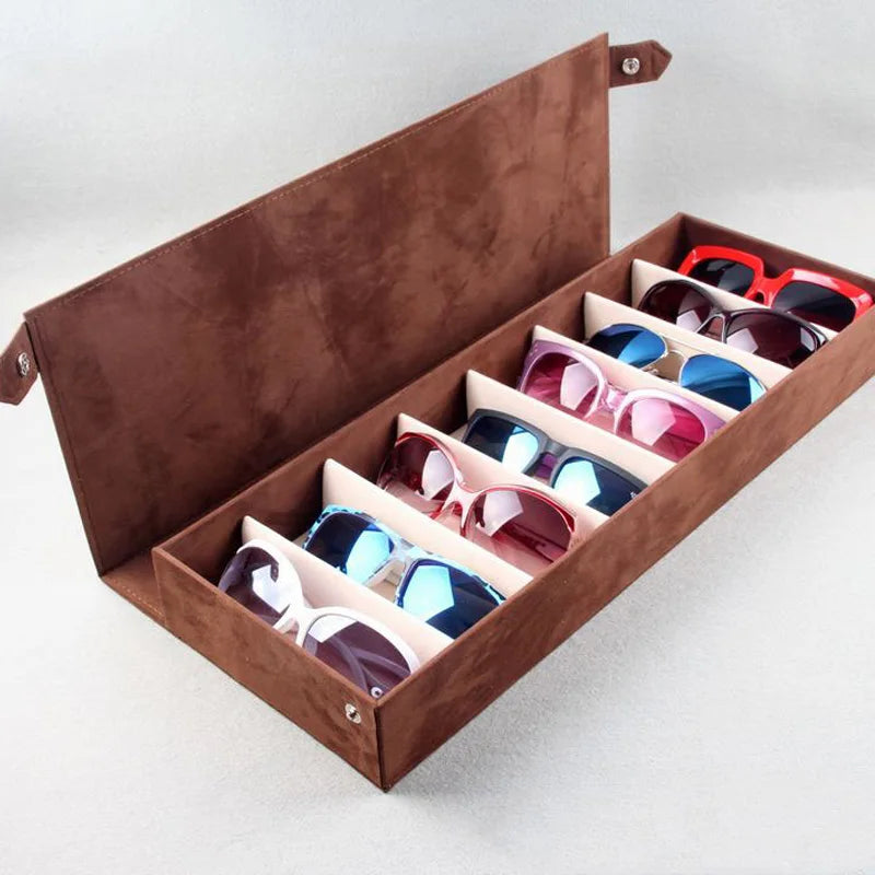 8 Slot Glasses Case Storage Display Holder Organizer