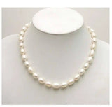 9-10mm Rice Freshwater Pearl 17" Necklace