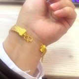 24k Ethiopian Bangle Dubai Bracelet African Accessories