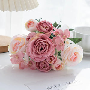 Large Silk Rose for Home DIY Craft Decoration Wedding Bouquet