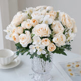Large Silk Rose for Home DIY Craft Decoration Wedding Bouquet
