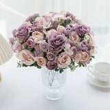 Large Silk Rose for Home DIY Craft Decoration Wedding Bouquet