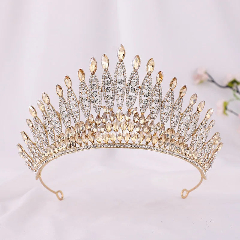 Baroque Crystal Wedding Crown for Brides Hair Accessories