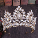 Baroque Crystal Tiaras Wedding Crown for Brides