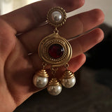 Baroque Pearl Earrings Dangle Real Freshwater Hanging Girl Bride Gift