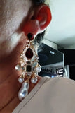Baroque Pearl Earrings Dangle Real Freshwater Hanging Girl Bride Gift