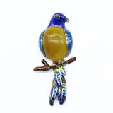 Big Bird Pendant Necklace with Natural Gems and Crystals