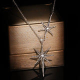 Bling Star Zircon Pendant S925 Silver Necklace for Women