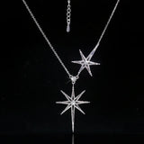 Bling Star Zircon Pendant S925 Silver Necklace for Women
