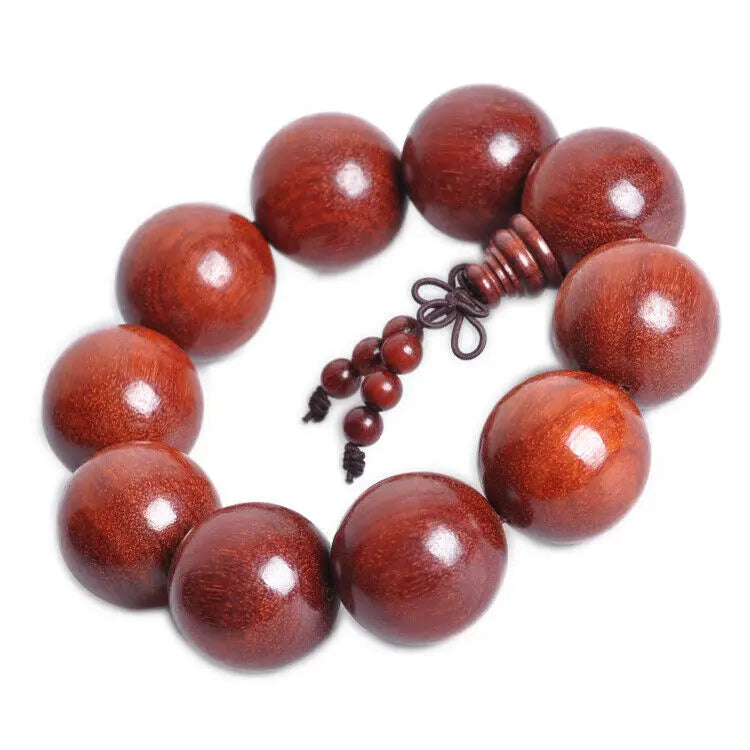 Blood Sandalwood Beads Water Ripple Amulet Bracelet