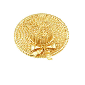 Big Brooch Straw Hat Brooches For Women Oversize Creative Jewelry